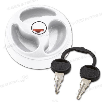 Tappo bianco 3 razze Zadi con cilindretto e chiavi