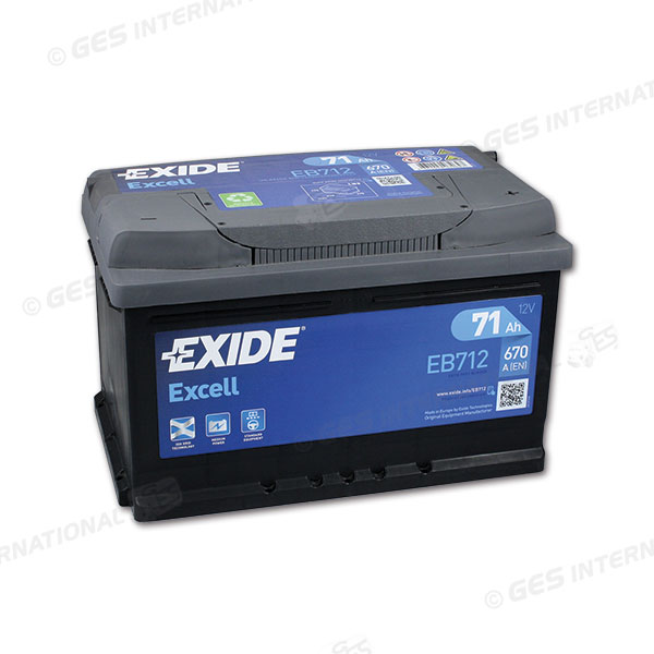 Batteria di Avviamento Exide EB 712 Excell LB3 12V 71 Ah