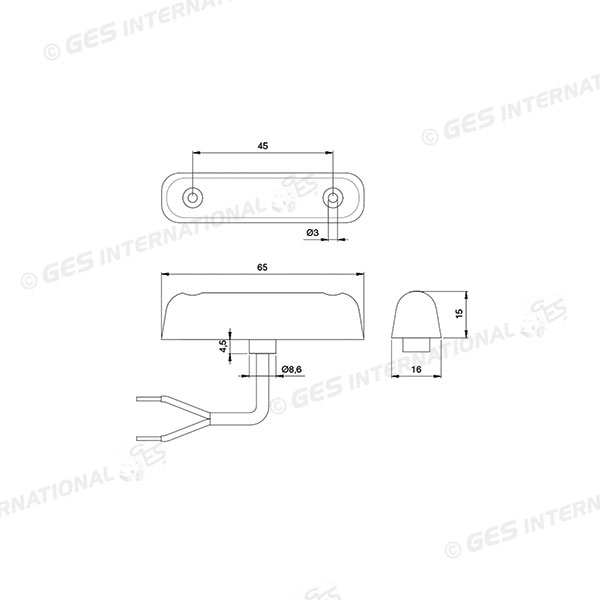 Luce ingombro anteriore a LED