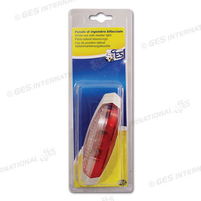 Luce ingombro bifacciale base bianca