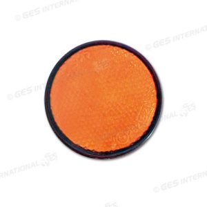 Catadiottro Ø 60 arancione adesivo