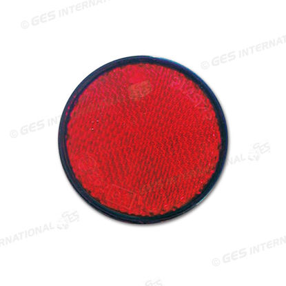 Catadiottro Ø 60 rosso adesivo