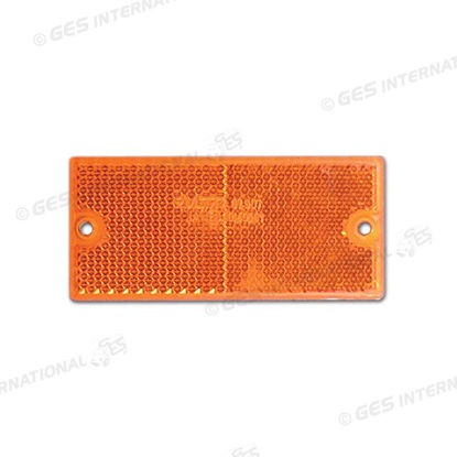 Catadiottro 90x40 mm con fori arancione