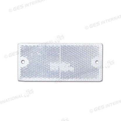 Catadiottro 90x40 mm con fori bianco