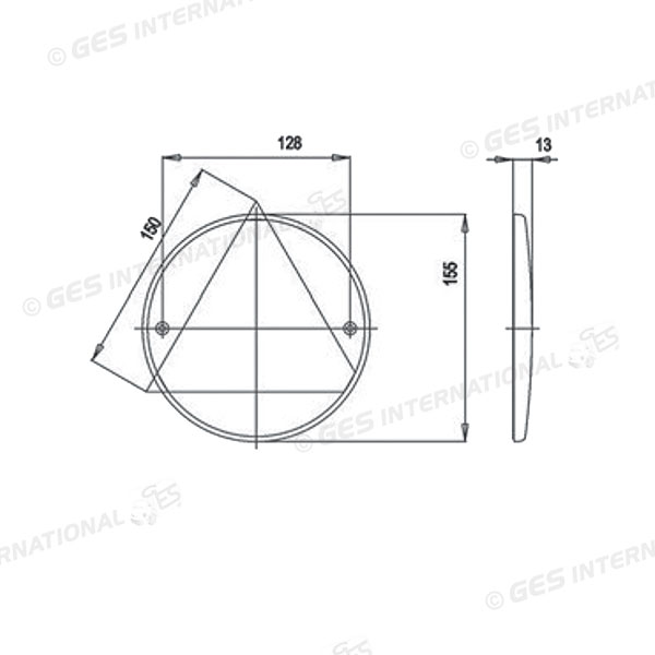 Catadiottro Tondo per Rimorchi