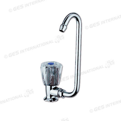 Rubinetto singolo sinistro CRISTAL con canna abbattibile