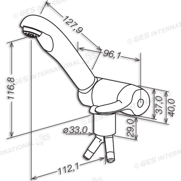 Miscelatore STYLE con interruttore per foro Ø33