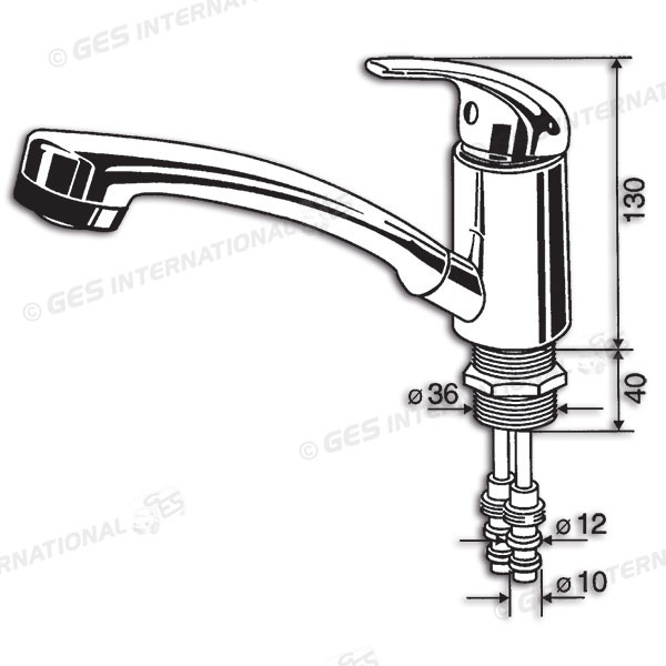 Miscelatore MONO con doccetta con interruttore per foro Ø36