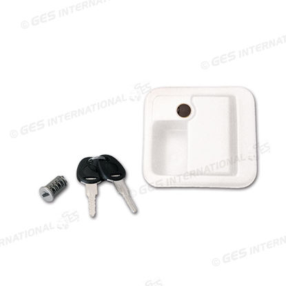 Maniglia esterna bianca con chiavi per Protek con scrocco