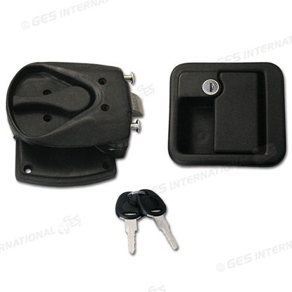 Serratura Protek nera completa con scrocco