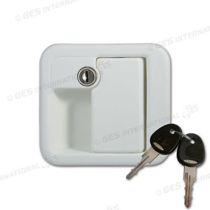 Maniglia esterna Protek bianca con chiavi