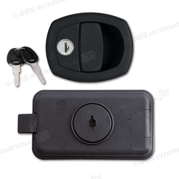 Serratura NANO nera c/cil e chiavi