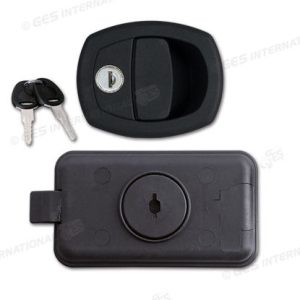 Serratura NANO nera c/cil e chiavi