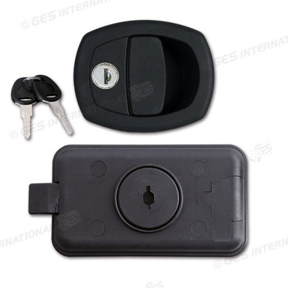 Serratura NANO nera c/cil e chiavi