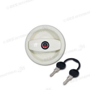 Serratura Europa esterna bianca destra con cilindrettoe chiavi