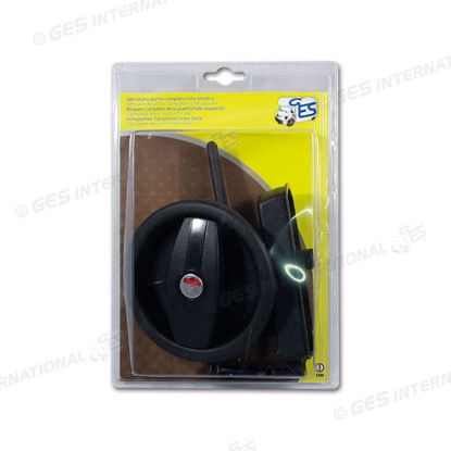 Serratura completa Europa nera con maniglia destra in blister