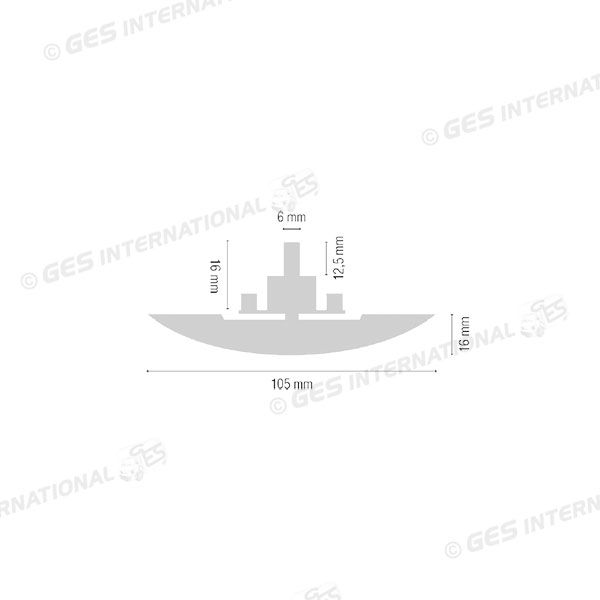 Maniglia cromo meccanismo chiusura pensili