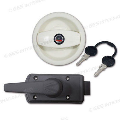 Serratura completa Europa bianca con maniglia destra