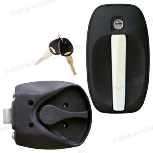 Serratura completa SMART M1 nera con maniglia cromata