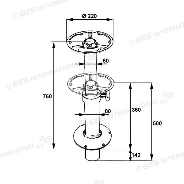 Gamba tavolo nautica
