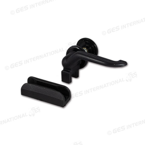 Maniglia nera con riscontro