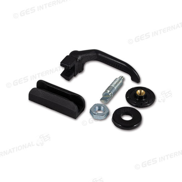 Maniglia nera con riscontro