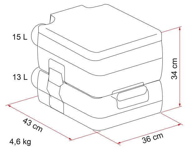 Wc portatile Bi Pot 34 per Camper Fiamma