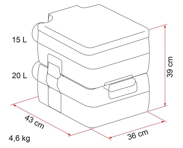 Wc portatile Bi Pot 39 per Camper Fiamma