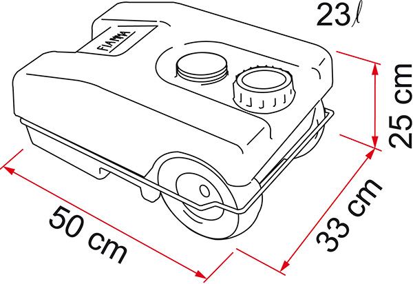Tanica Fiamma Roll-Tank 23 W per Camper