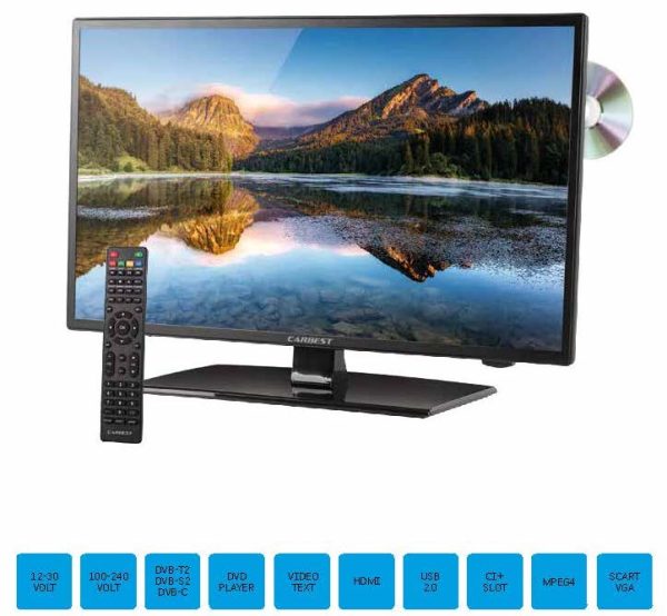 Televisore per Camper a LED Carbest 18,5" 12/220V