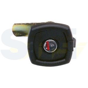 Serratura Quadrata per Portelloni Nera con Rotore e Chiavi