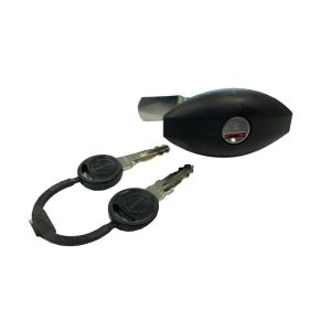 Serratura Push per Portellone Nera con Rotore e Chiavi