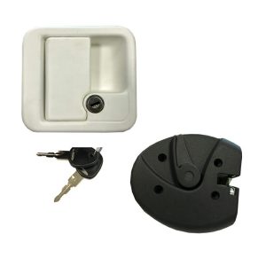 Serratura Antiscasso Bianca con Rotore e Coppia Chiavi