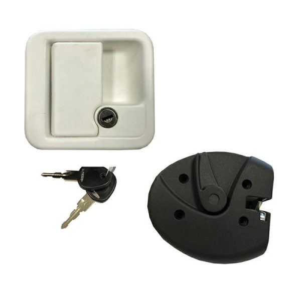 Serratura Antiscasso Bianca con Rotore e Coppia Chiavi