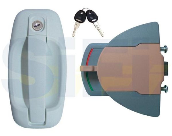 PROTEK-Serratura Bianca per Porte con Parte Int. Pro Tek