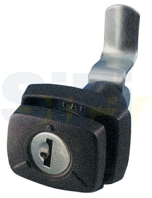 Serratura in Metallo Push con Cornice in Plastica Bianca