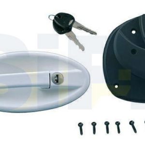 Serratura Antiscasso Ovale Bianca Porte con Rotore e Chiavi