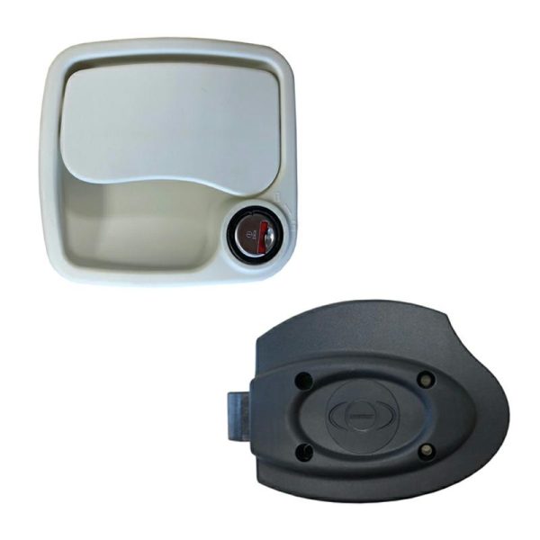 Serratura Portellone Eurogarage Bianca con Rotore e Chiavi