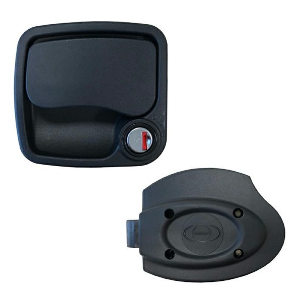 Serratura Portellone Eurogarage Nera con Rotore e Chiavi