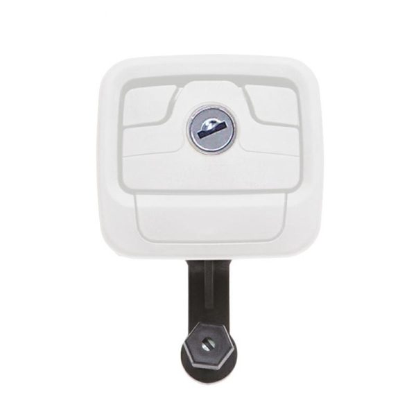 Serratura 1140 Bianca Chiusura a Gancio per Portelloni