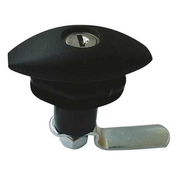 Serratura Portellone Nera Chiusura a Paletto Push