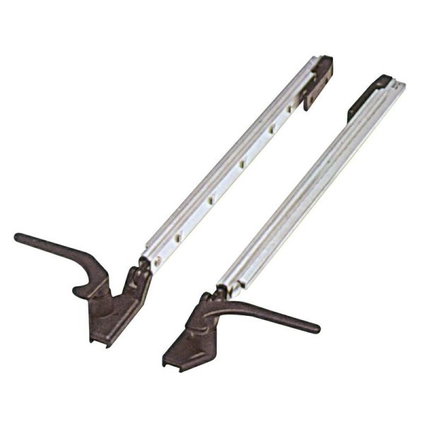 Braccetti a Scatto 500/650 mm con Attacco a Slitta per Finestre Polyplastic