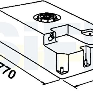 Serbatoio Acqua 110 Litri Bianco con Attacchi di Fissaggio Pompa