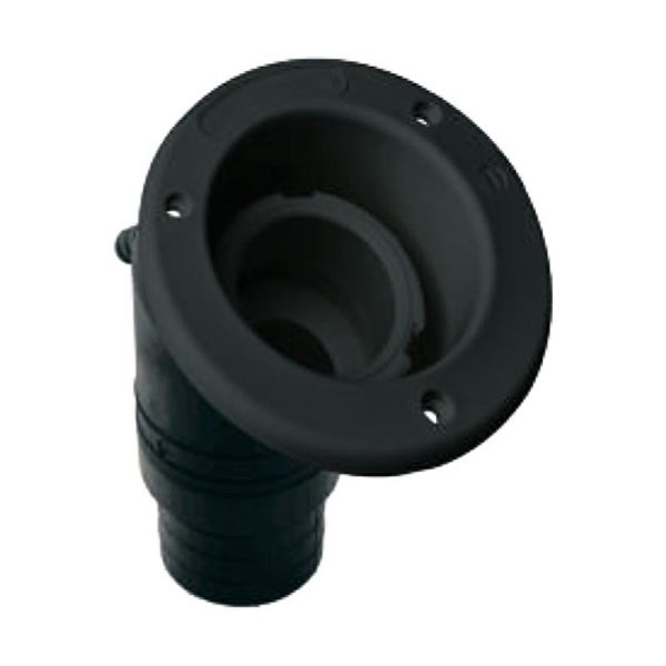 Bocchettone Acqua con Foro di Uscita di Diametro 35 mm Nero