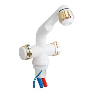 Rubinetto con Microinterruttore e Rompigetto Bianco e Oro