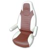 Set 2 Fodere Sedili Cabina In Eco-Pelle Per Ford Dal 2006 Al 2012 Colore Marrone
