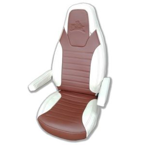 Set 2 Fodere Sedili Cabina In Eco-Pelle Per Fiat Ducato Dal 2006 Al 2014 Colore Marrone