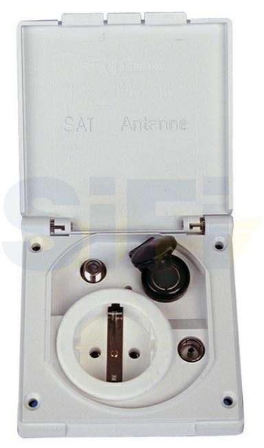 PRESA ESTERNA 230V+12V+TV+SAT