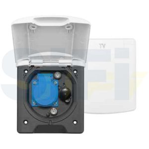 PRESA MULTIFUNZIONE 12V/2 SAT/1 SCHUKO BIANCA