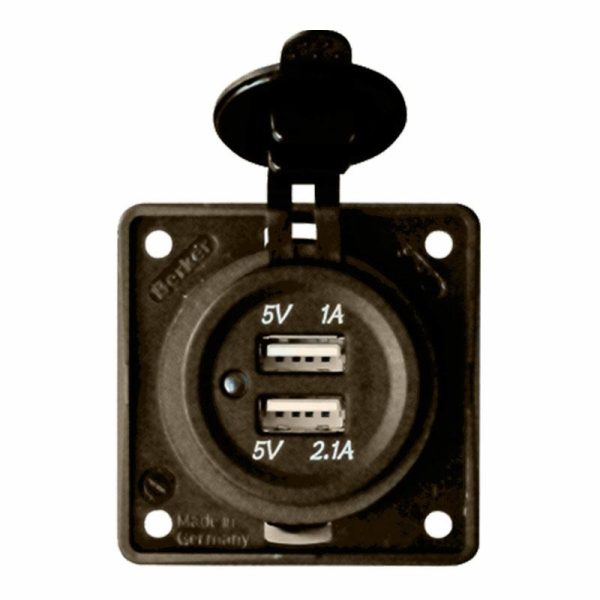 BMP2USB PRESA DOPPIA USB 5V MARRONE